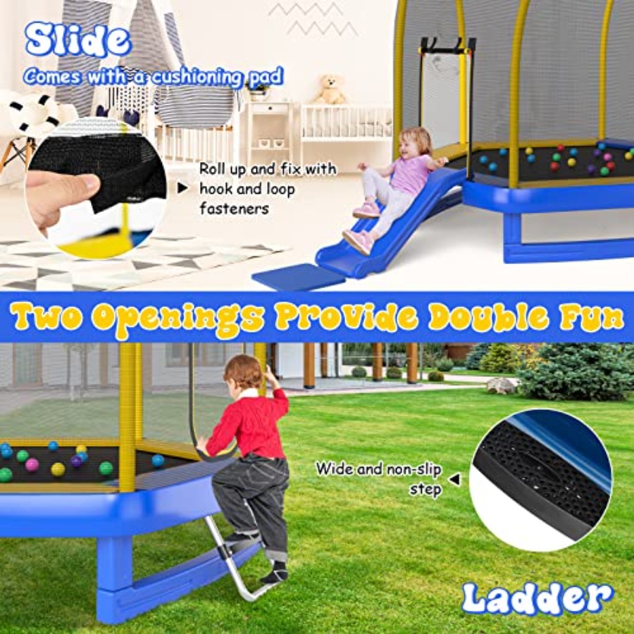 Trampolino da 7 piedi con scal - Trampoline Spring Cover recensione e prezzo
