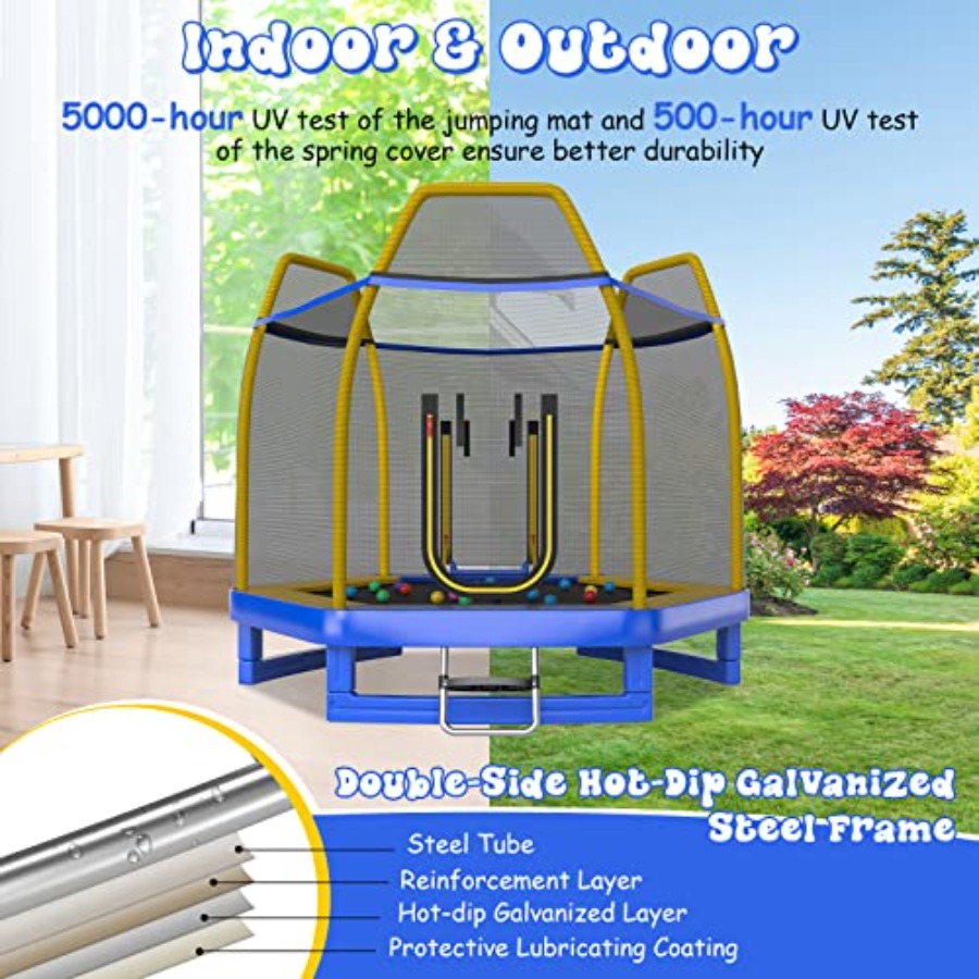 Trampolino da 7 piedi con scal - Trampoline Spring Cover recensione e prezzo